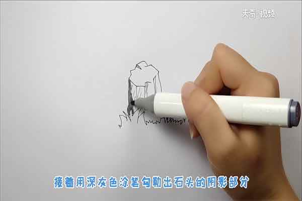 石头简笔画(如何画出石头的棱角和线条)