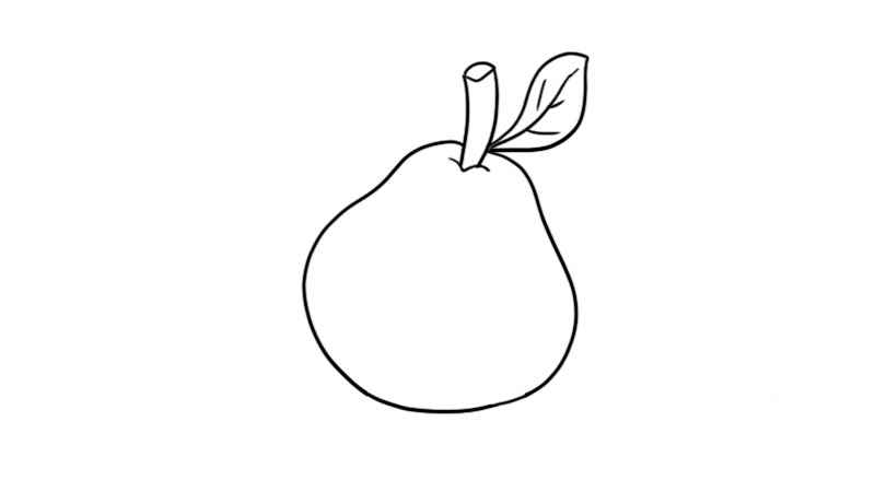水果简笔画(再画梨子的外形怎么办)