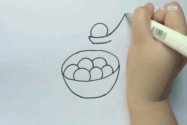 汤圆简笔画 汤圆怎么画
