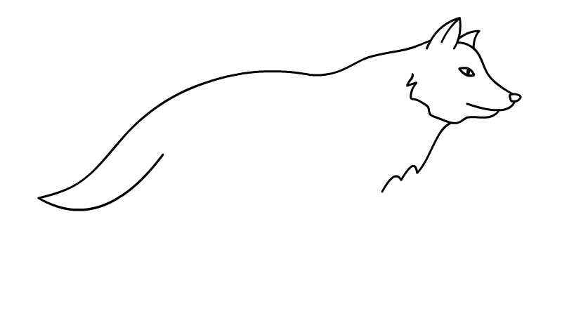 狼简笔画的画法  狼简笔画的教程