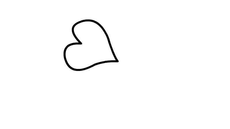 四叶草简笔画(画出四叶草的一片叶片。)