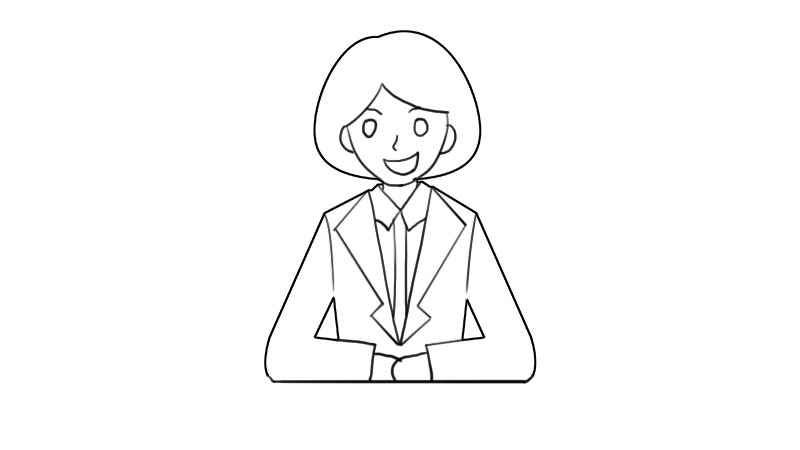 老师简笔画(再画出老师的身体。)