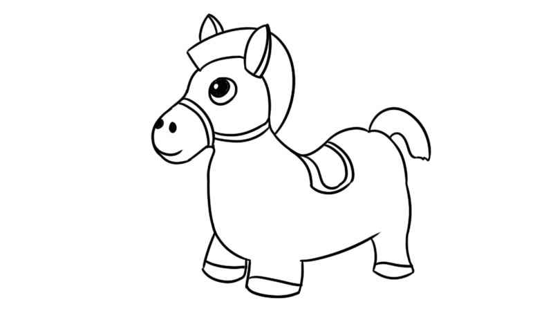 马的简笔画的步骤  马的简笔画的教程