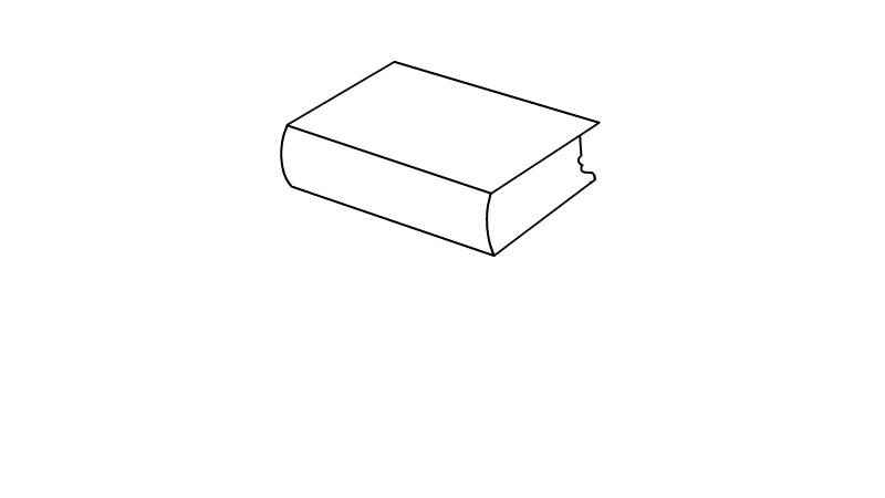 书怎么画(画出一本书的轮廓并画出几页书的线条)