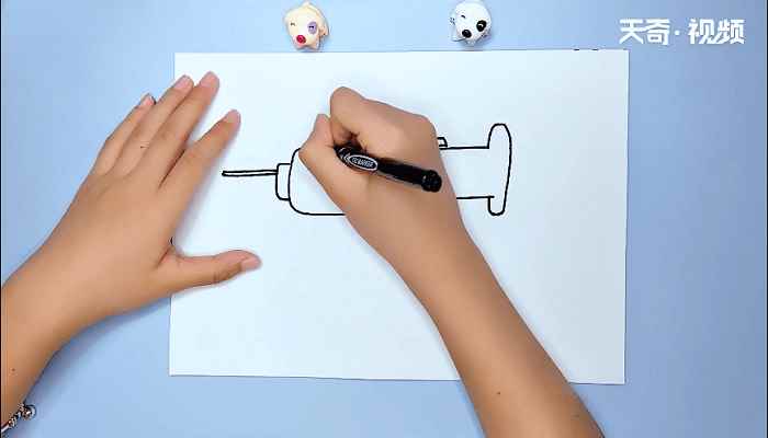 打针筒儿童简笔画(画出注射器的针筒有哪些)