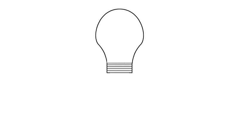 电灯简笔画步骤  电灯简笔画教程