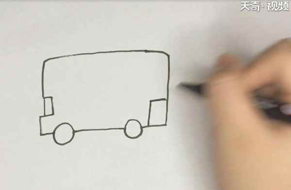 大巴车简笔画(大巴车简笔画儿童画)