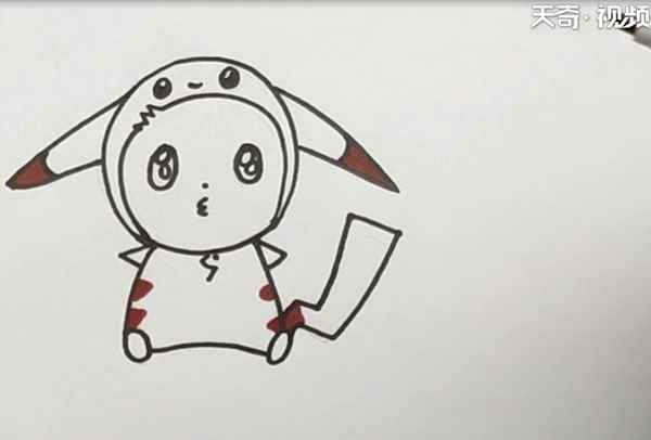 神奇宝贝简笔画(圆圈腮红怎么画才好看)