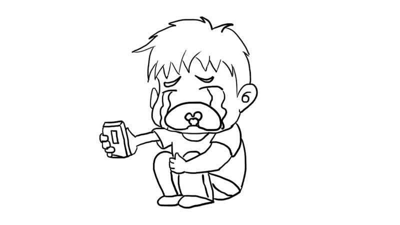 男孩哭简笔画画法(画男孩的脑袋和泪水怎么办)