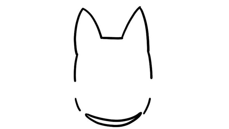 柴犬卡通头像简笔画(先画柴犬的头型有哪些)