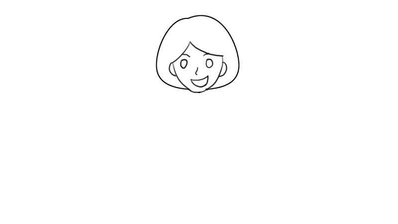 老师简笔画(再画出老师的身体。)