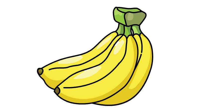 香蕉简笔画 香蕉的画法步骤
