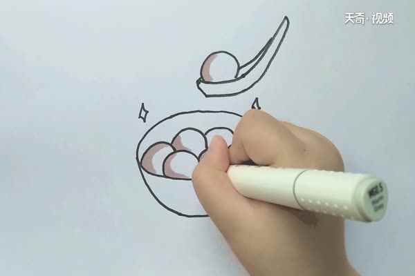 汤圆简笔画 汤圆怎么画