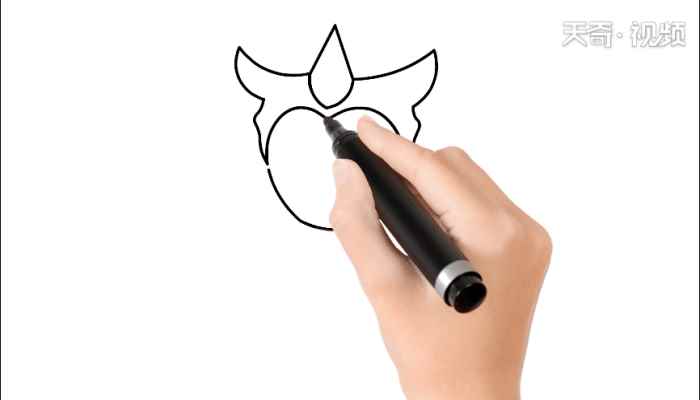 雷欧奥特曼简笔画(画雷欧奥特曼的脸和头上的角)