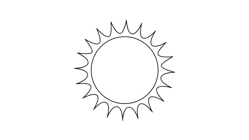 太阳简笔画图片