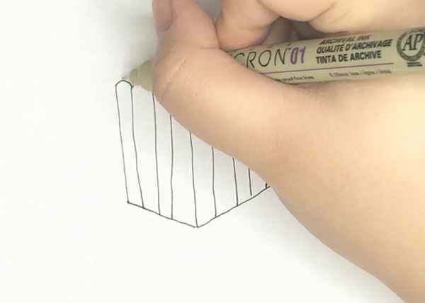 爆米花简笔画(爆米花桶的轮廓画出来)