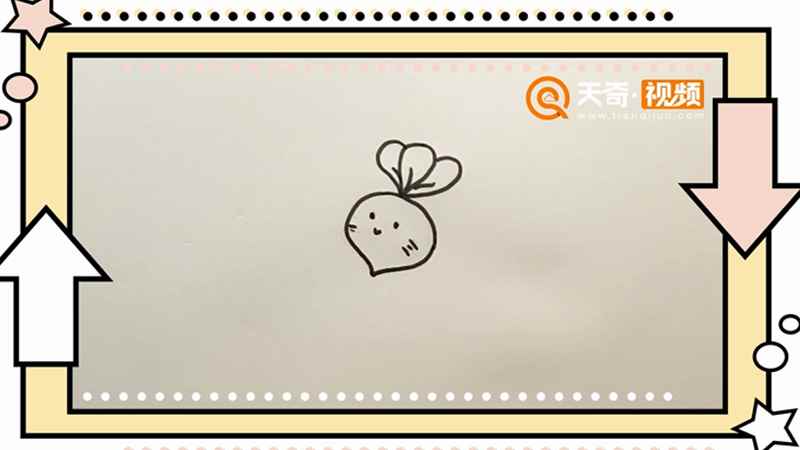 红萝卜简笔画(铅笔勾画出红萝卜的形状)