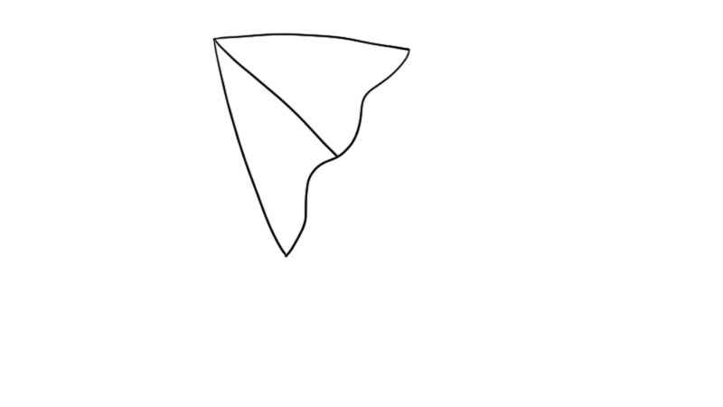 风筝简笔画的画法(三角形上的风筝涂上颜色就可以了)