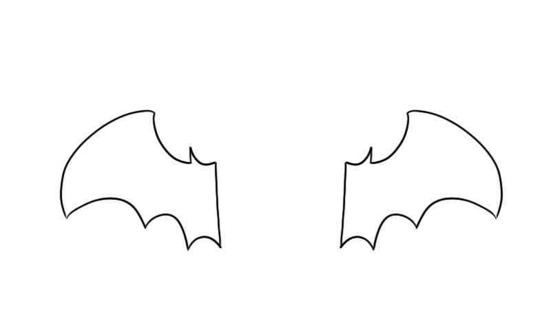 恶魔翅膀简笔画(PS教程:画出左边翅膀)