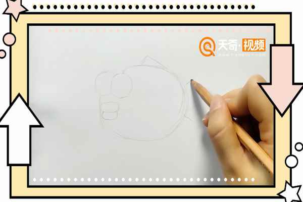 小金鱼简笔画(橙色画笔勾画小金鱼形象)