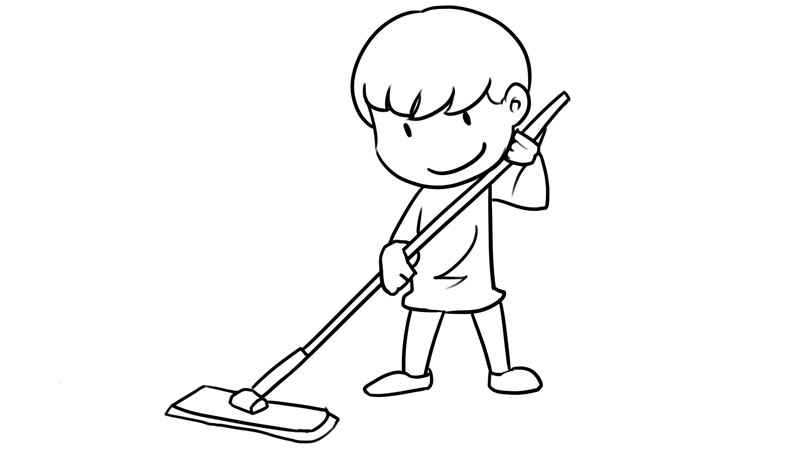 大扫除简笔画(如何画出男孩的头部轮廓)