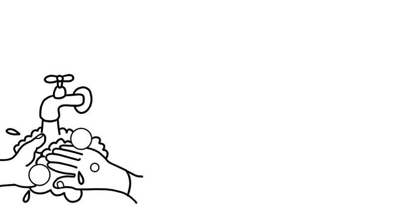 爱国卫生月手抄报大全(水龙头画出一双手正在洗手)