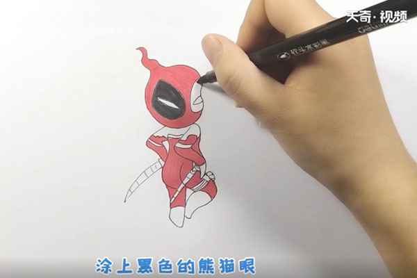 死侍简笔画(先画死侍的头部有哪些)