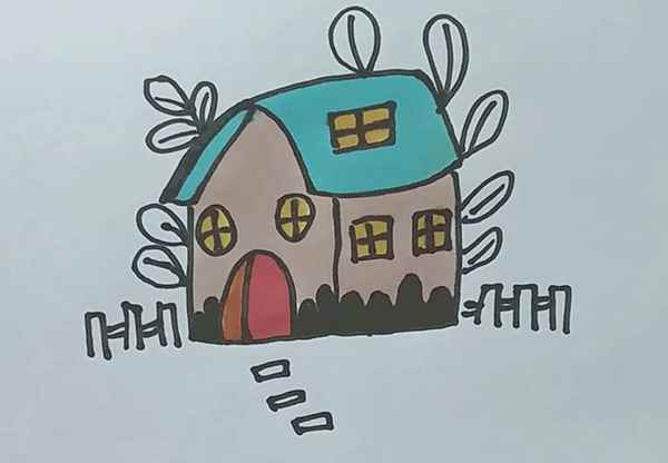 小屋子简笔画(室内设计师培训哪个好)