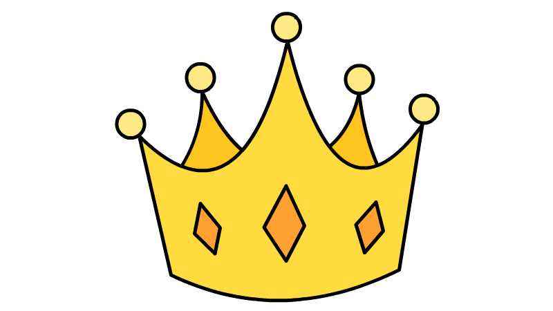 皇冠简笔画画法(皇冠中间画出菱形的颜色)