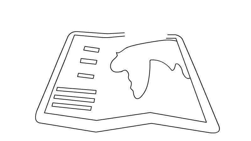 地图简笔画(地图涂上颜色就可以了)