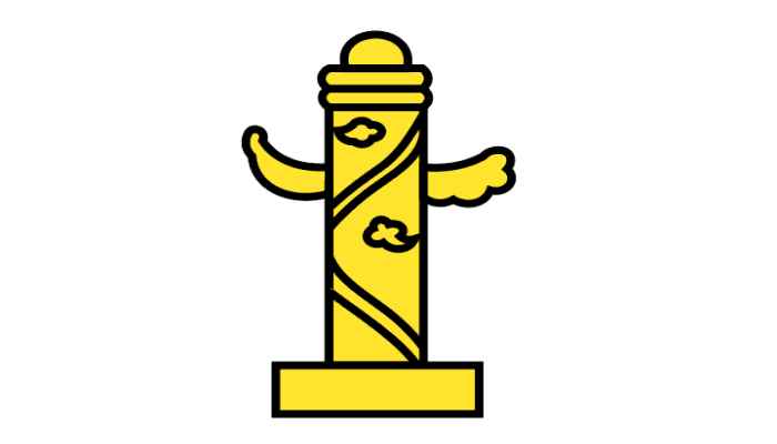 华表柱简笔画(在华表柱顶上画一个大圆柱)