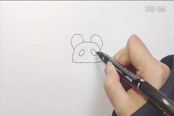 熊猫帽子简笔画(熊猫的眼睛怎么画才好看)
