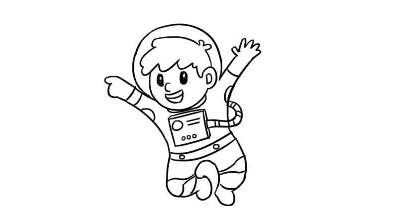 太空人简笔画(太空人简笔画宇航员)