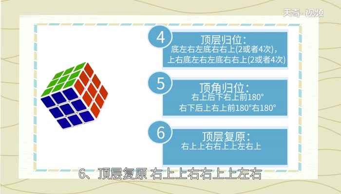 魔方技巧口诀6面还原(魔方6面还原技巧口诀如下)