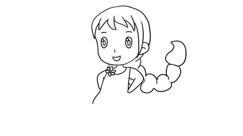 长头发女孩简笔画步骤(小女孩的身体和辫子有什么区别)