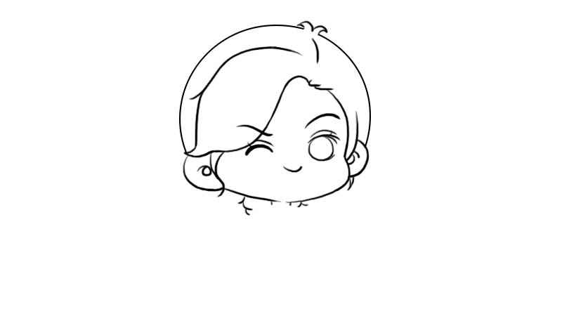 简笔画人物少女(画出少女的眉毛、眼睛和嘴巴)