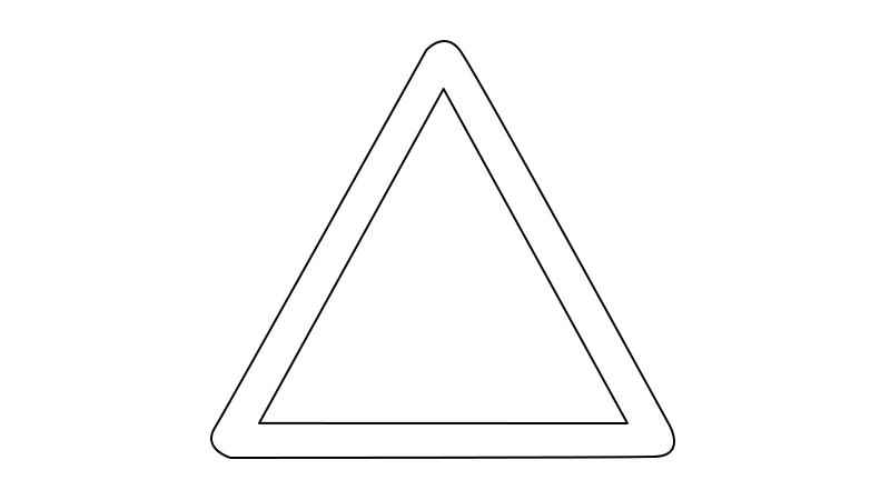 注意行人标志简笔画 注意行人标志画法