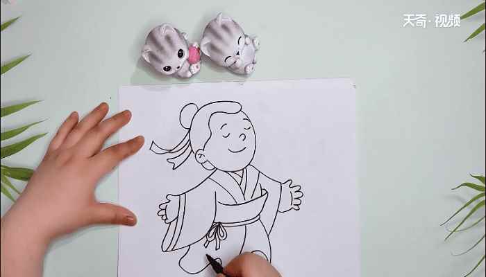 ​古装人物简笔画(古装人物的头发怎么画)