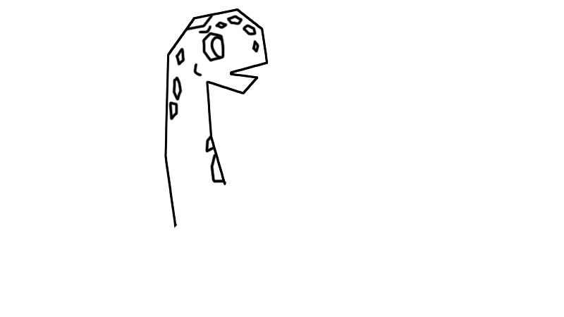 恐龙简笔画画法(画恐龙的身体和身上的花纹)