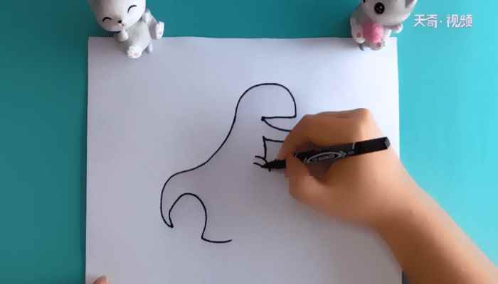 恐龙可爱简笔画(恐龙的头部怎么画出来)