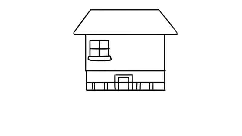 三层别墅简笔画(房顶和顶层房屋的区别)