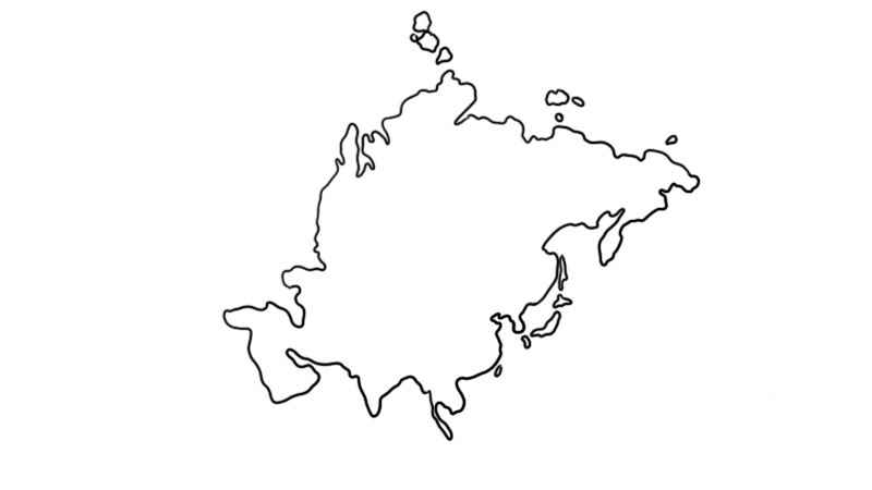 亚洲轮廓图简便画法(亚洲最大面积的线条有哪些)