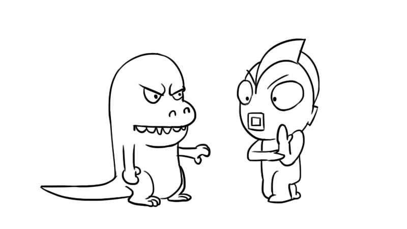 奥特曼打怪兽简笔画(奥特曼和小怪兽有什么区别)