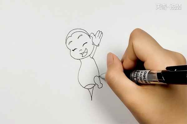 蜜蜂简笔画(蜜蜂的身体画上一些条纹做装饰)