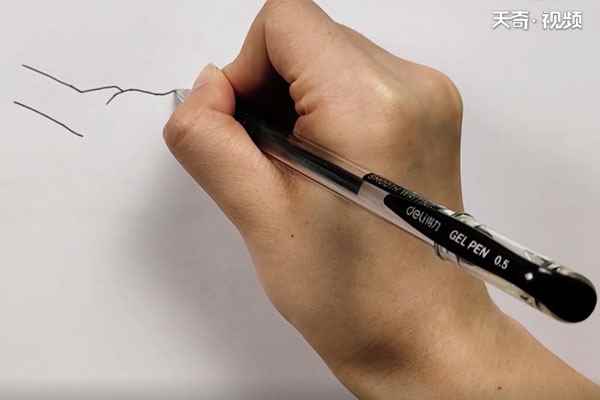 握手简笔画(我们先画出两只手的线条)