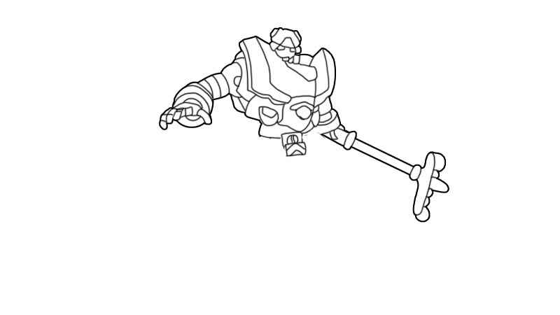 变形金刚简笔画怎么画(变形金刚上半身身体线条和他的武器)