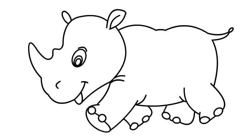 小犀牛简笔画(如何画出小犀牛的头部)