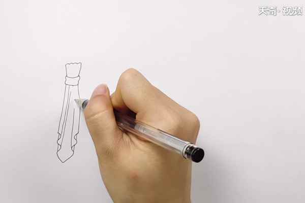 窗帘简笔画(罗马杆涂上灰色就可以了)