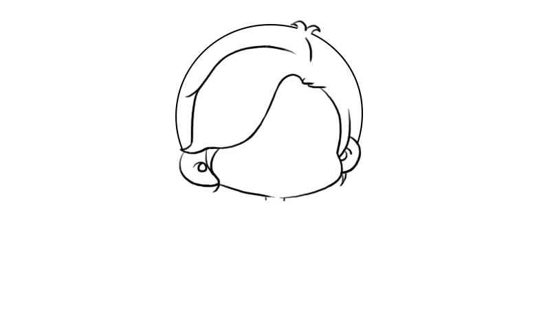 简笔画人物少女(画出少女的眉毛、眼睛和嘴巴)