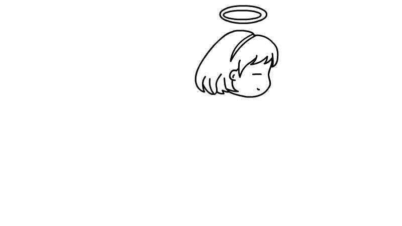 天使简笔画怎么画(画天使的脑袋线条有哪些)